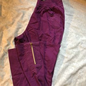 Jaanuu plum Moto style scrub pant
